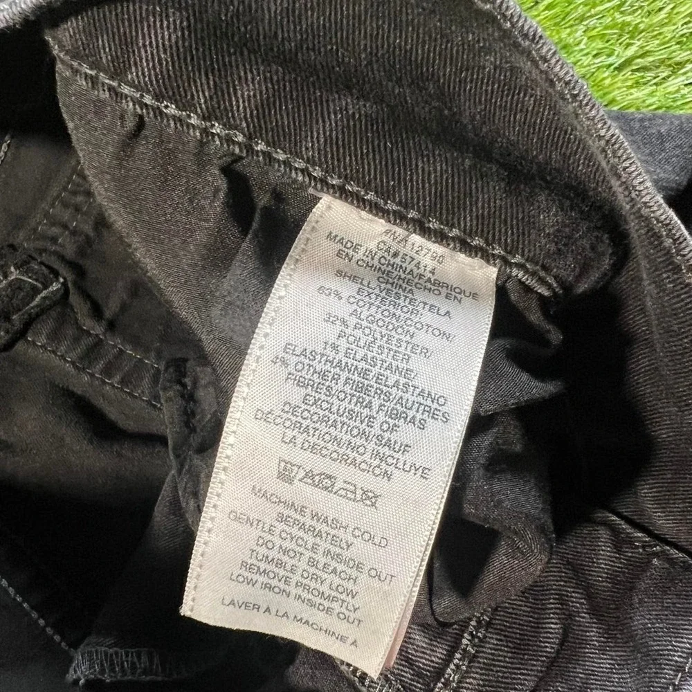 True Religion Ricky Mens 40 Relaxed Straight Black Jeans Horseshoe Flap Pockets